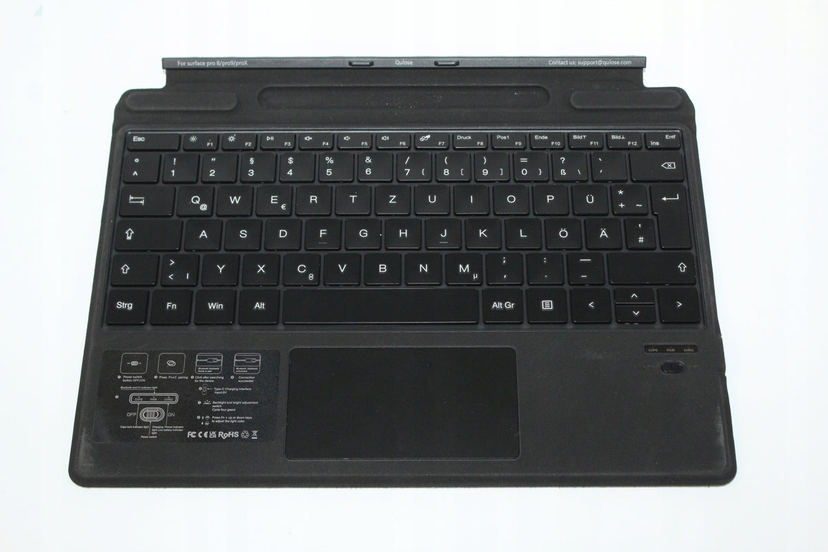 KEYBOARD BACKLIT RGB BLUETOOTH FOR MICROSOFT SURFACE PRO X/8/9/11