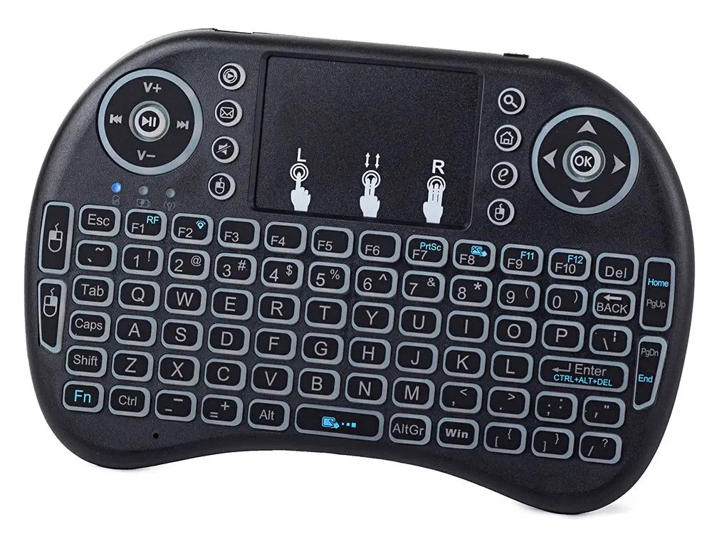 KEYBOARD MINI BACKLIT WIRELESS TV LED TOUCHPAD FULL QWERTY Packaging status original