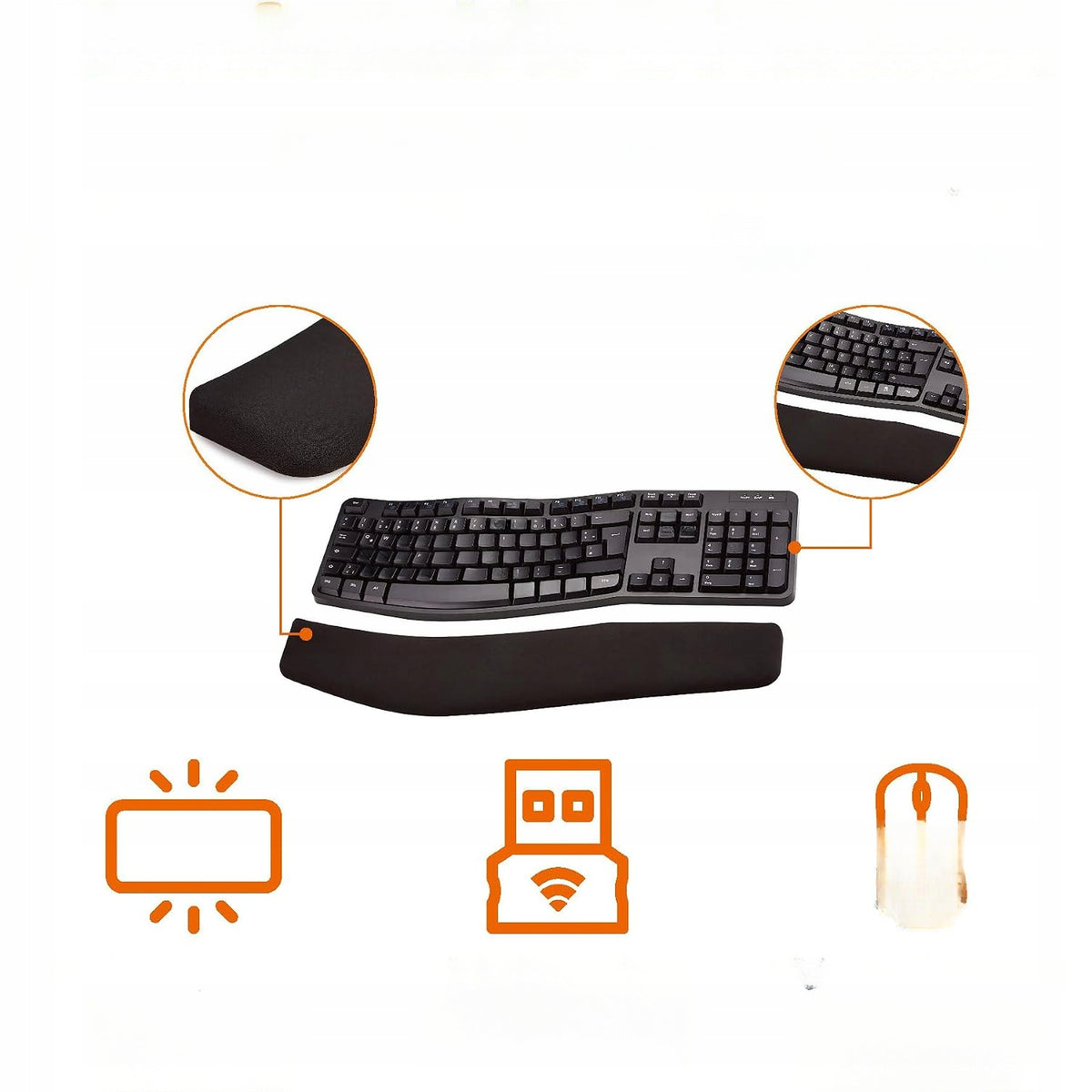 KEYBOARD MOUSE WIRELESS SET AZERTY AMAZON BASICS 2IN1 Manufacturer no brand