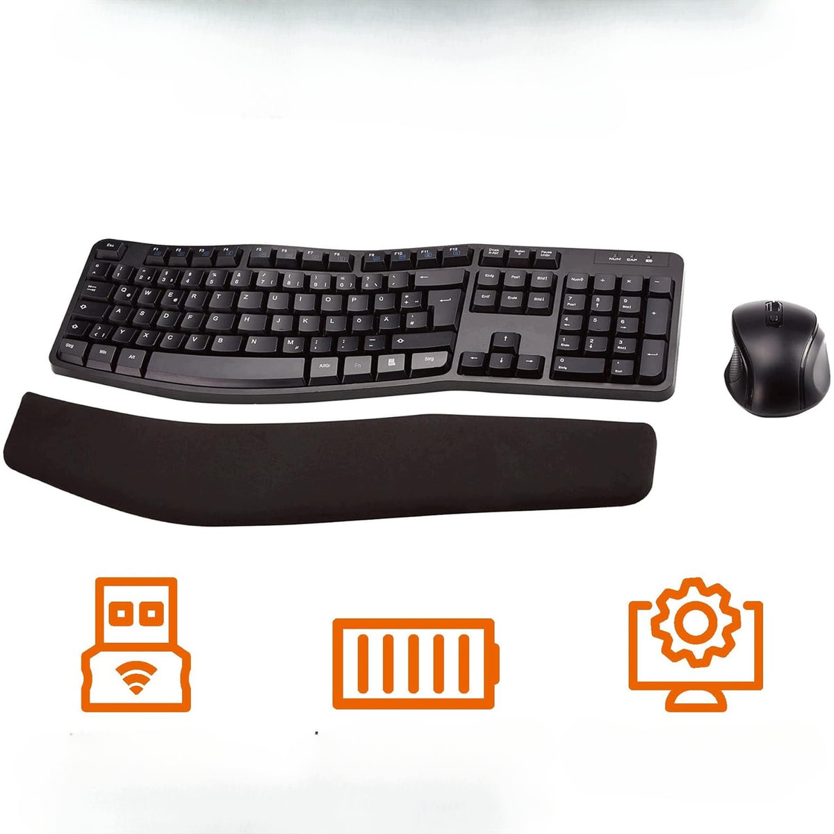 KEYBOARD MOUSE WIRELESS SET AZERTY AMAZON BASICS 2IN1 Packaging status original