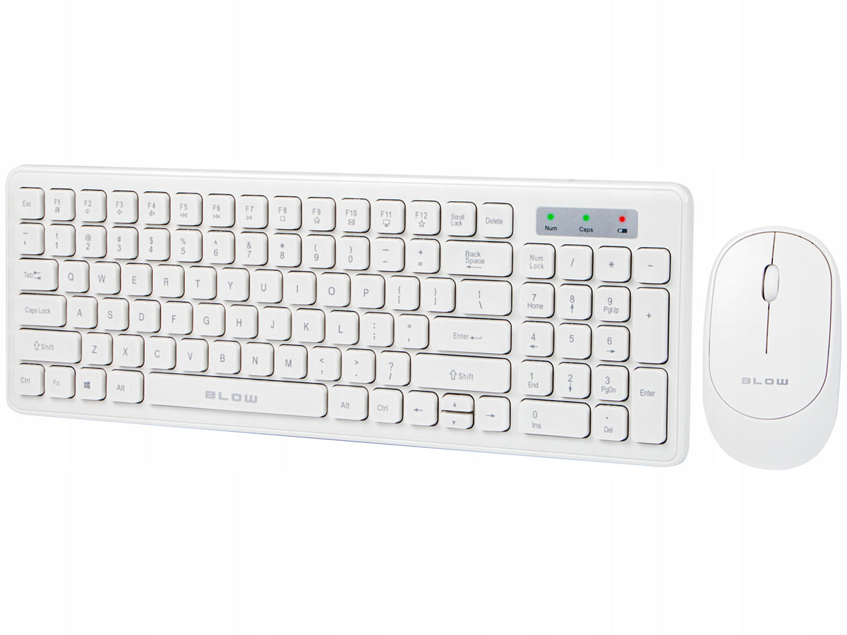 KEYBOARD + MOUSE WIRELESS UNIVERSAL USB QUIET TO WORK SLIM WHITE EAN (GTIN) 5900804118473