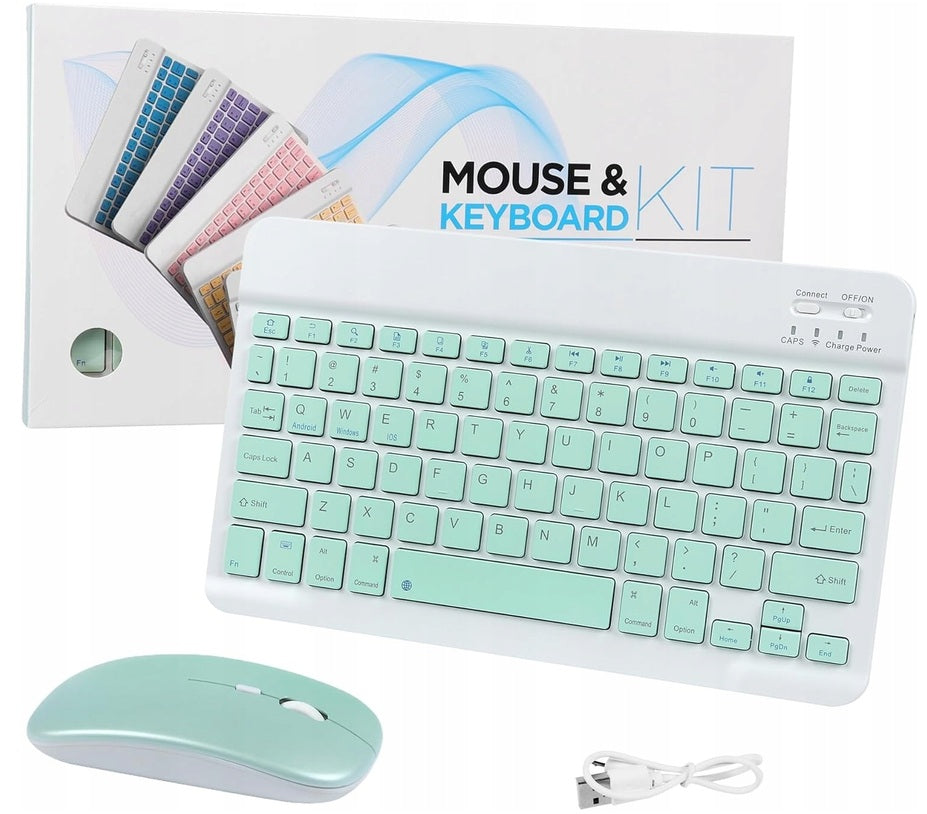 KEYBOARD & MOUSE WIRELESS USB Kit Mini Slim Bluetooth PC TV