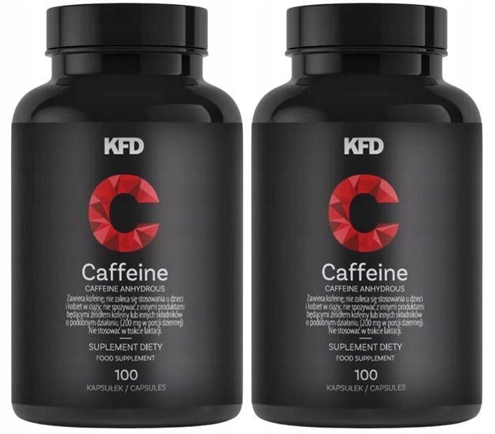 KFD CAFFEINE anhydrous caffeine 200 mg energy 2 x 100 capsules