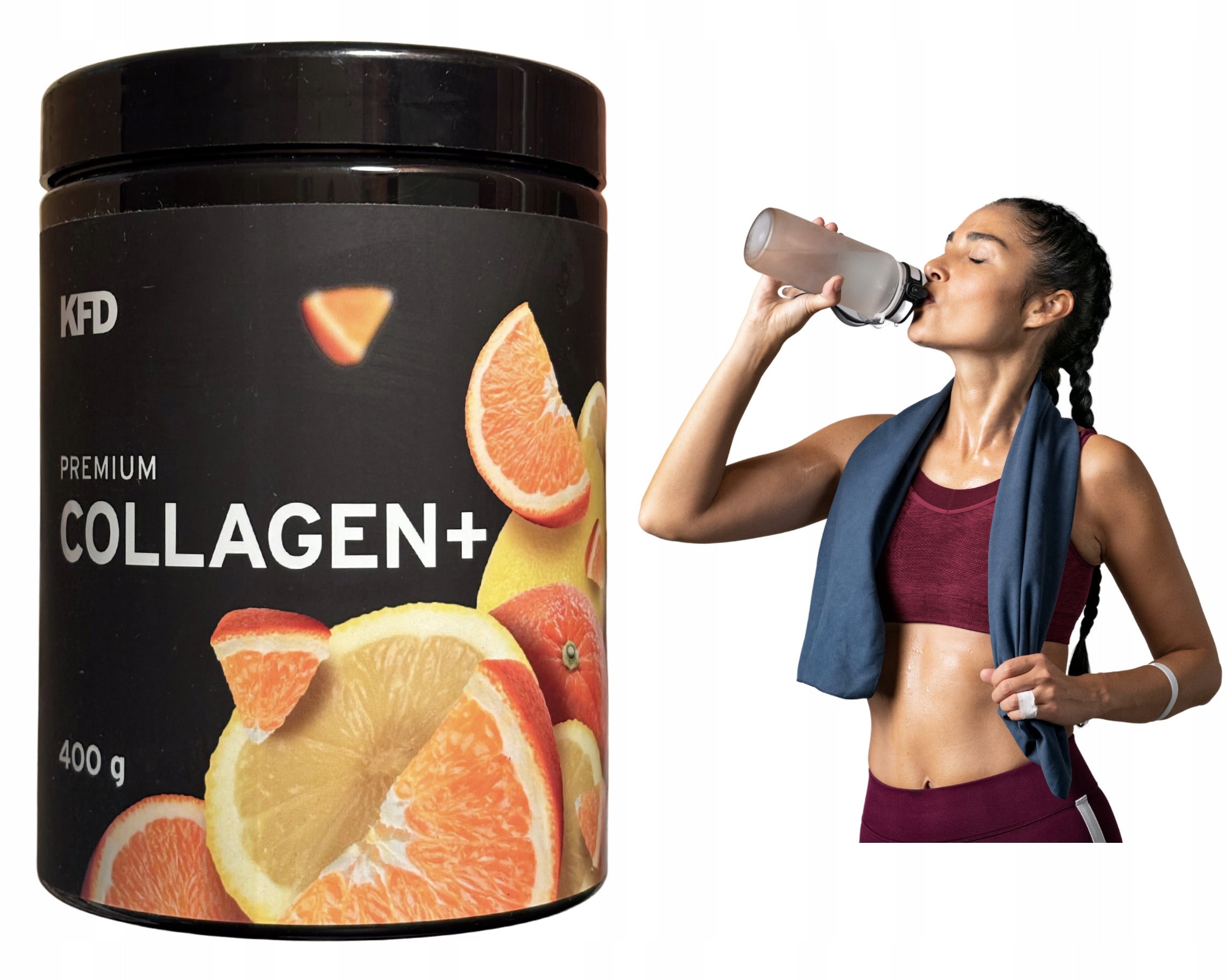 KFD Premium Collagen+ 400g orange lemon collagen MSM D3 joints skin Packaging status original