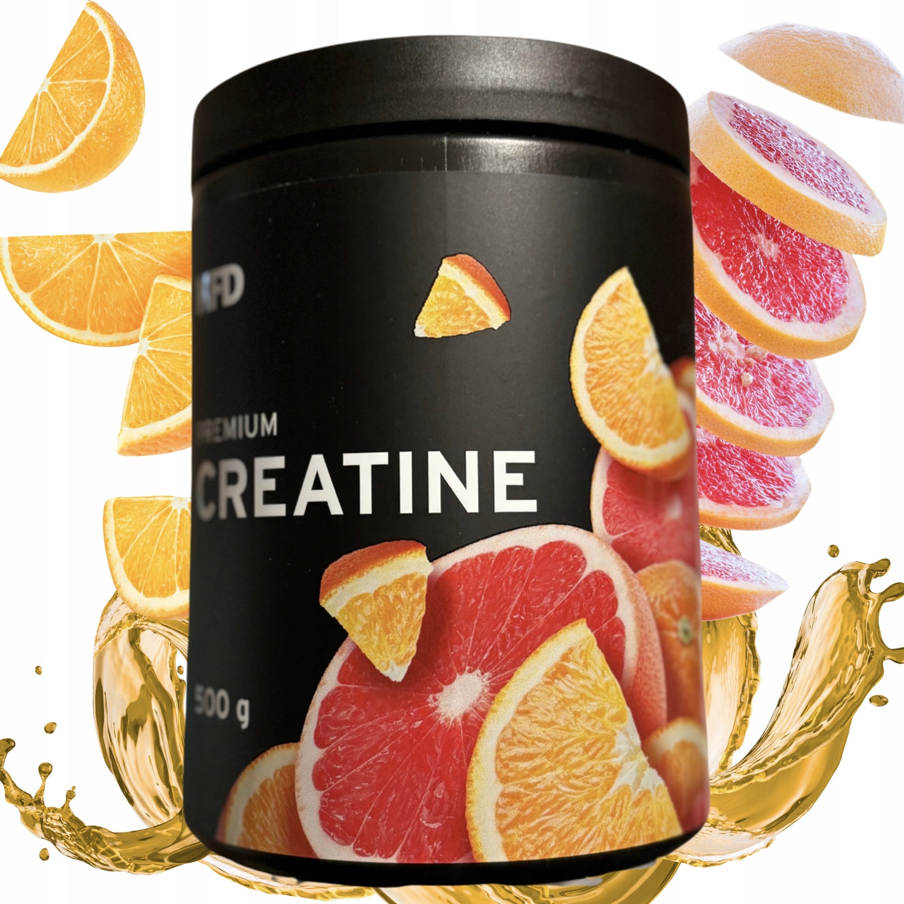 KFD Premium Creatine 500g orange grapefruit creatine monohydrate 100portion Expiration date at least six months from the date of purchase