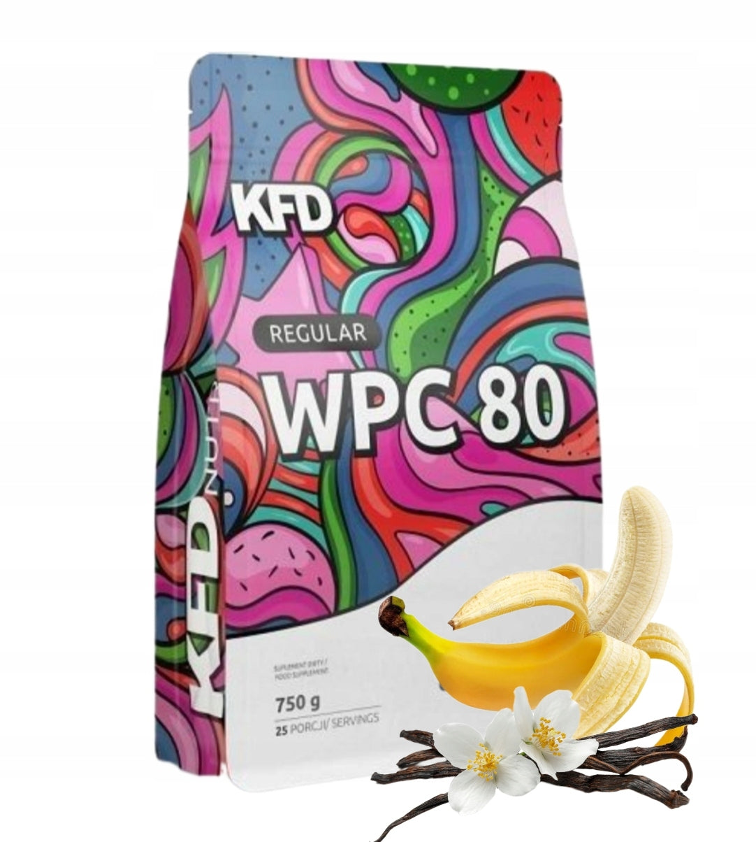 KFD Regular WPC 80 750 g – Vanilla Banana | Whey Protein WPC 80 Original