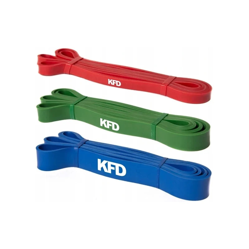 KFD SPORT POWER BAND RESISTANCE RUBBER SET STRENGTH TRAINING REHABILITATION 3PCS