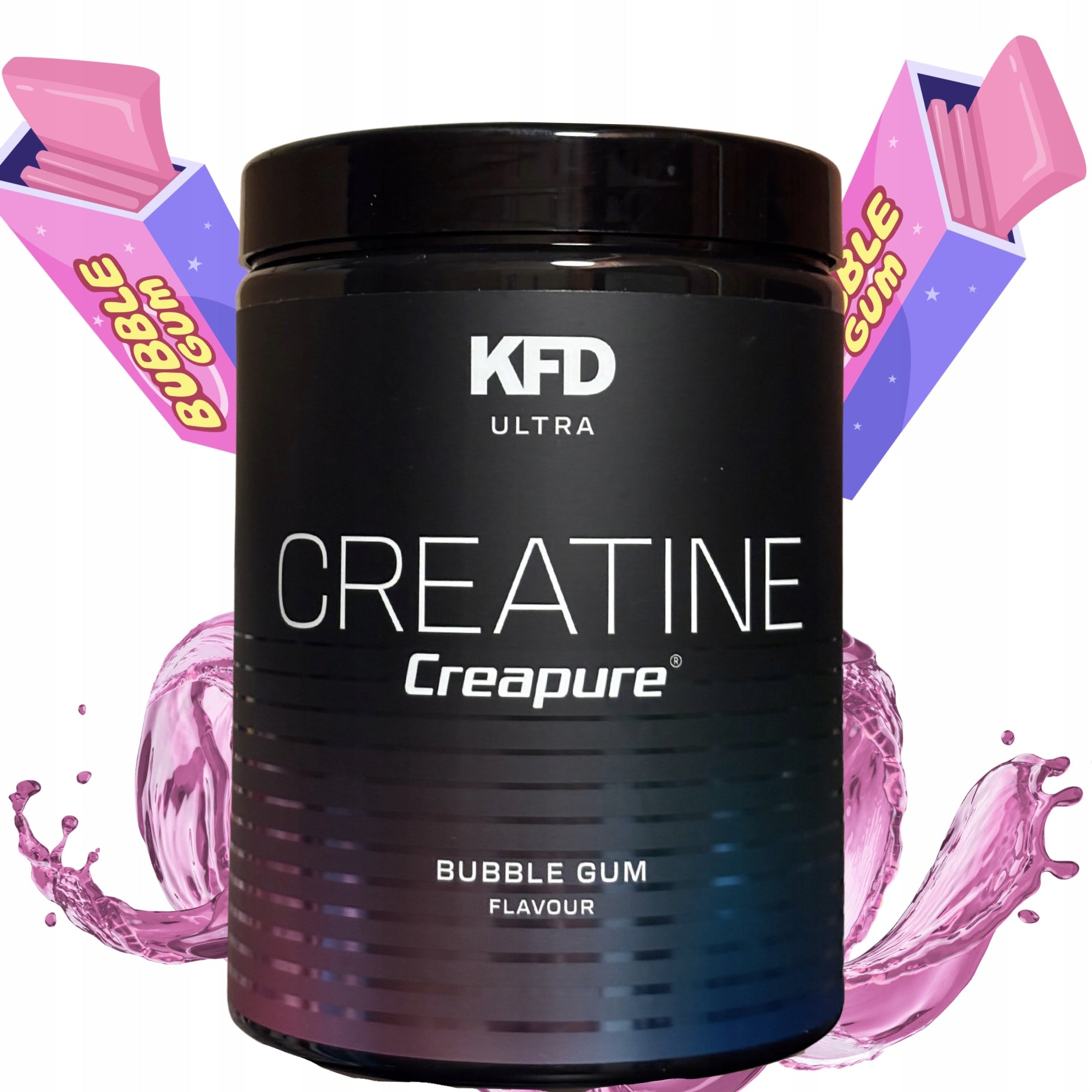 KFD Ultra Creatine Creapure 500g bubble gum mass 100 servings Expiration date at least six months from the date of purchase