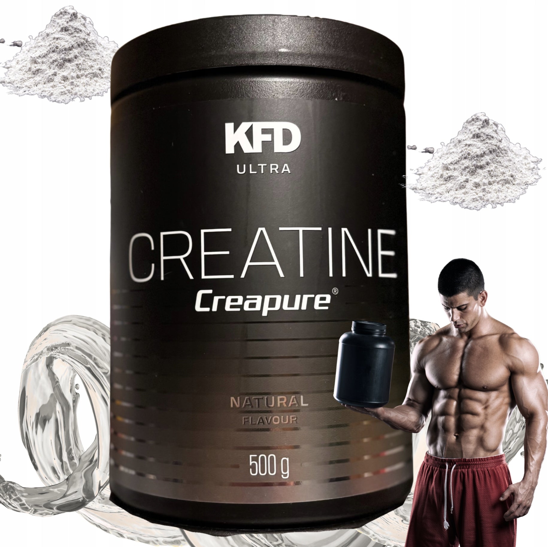 KFD Ultra Creatine Creapure 500g natural tasteless strength mass 100 servings