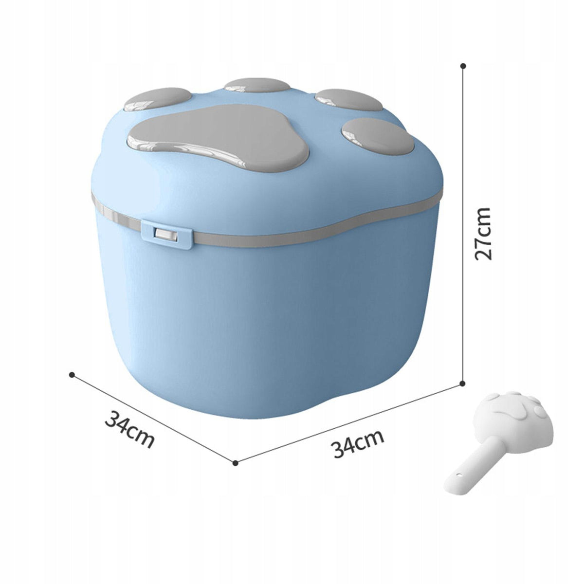 KG lb Large Capacity Cat Food Storage Container Cereal Rice Flour Blue Manufacturer code 07864039905