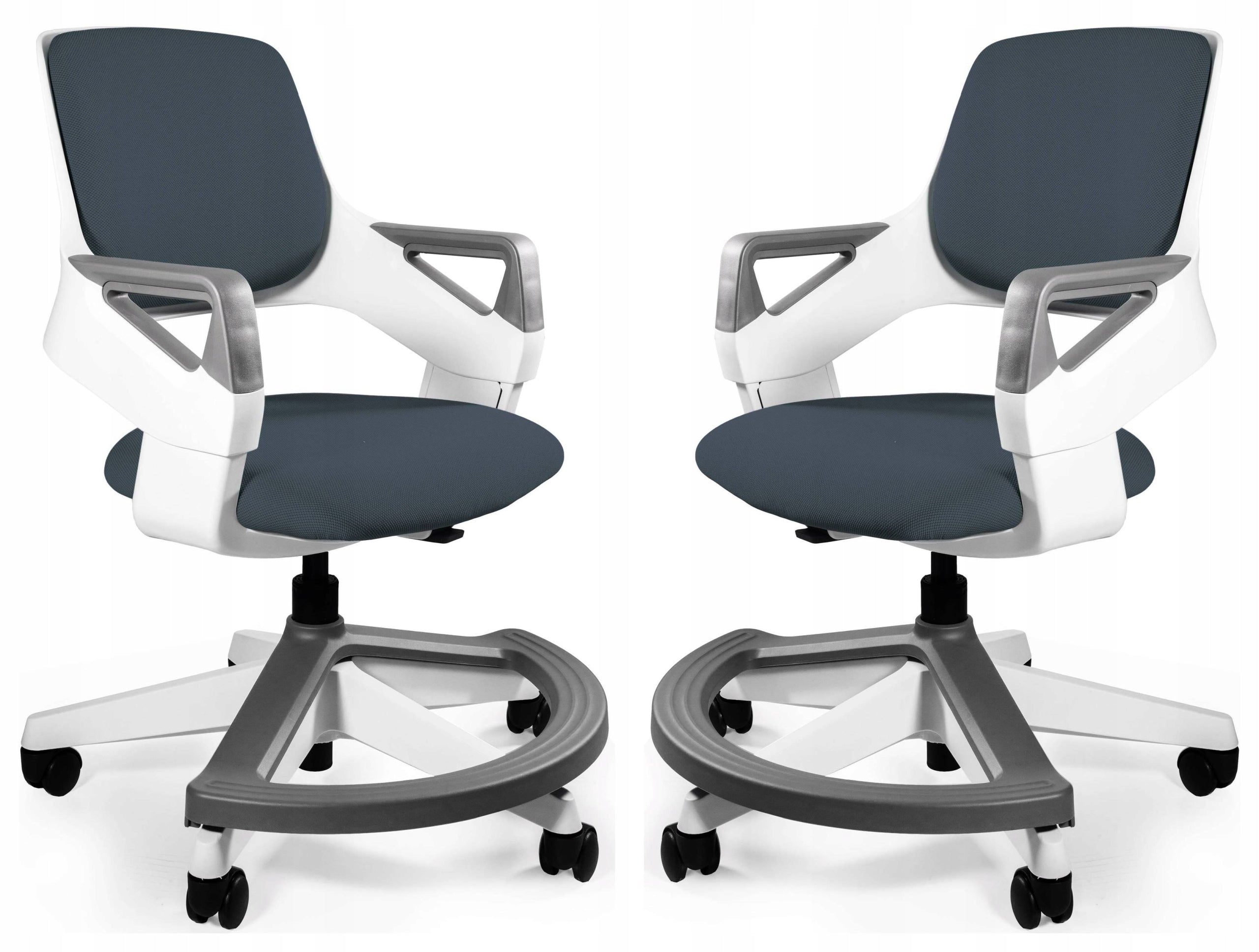 KIDDOO Desk Chair for Children Grey Swivel Chair Fabric 4-14 Years Packaging status original