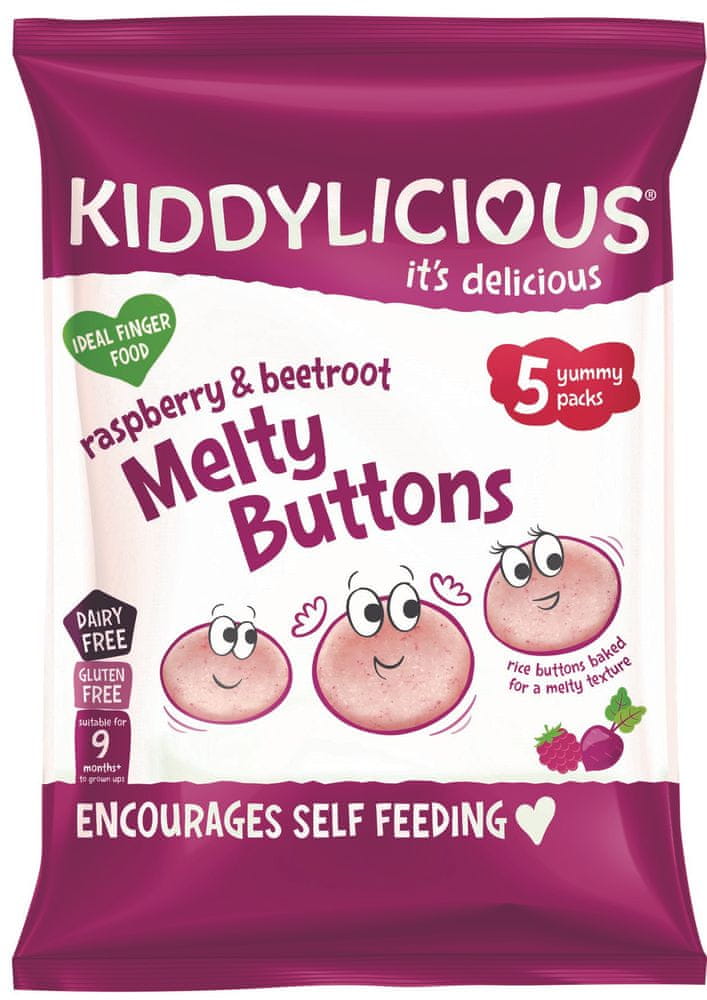 KIDDYLICIOUS Fruit and Vegetable Buttons Raspberry with Beet (5 x 6 g)