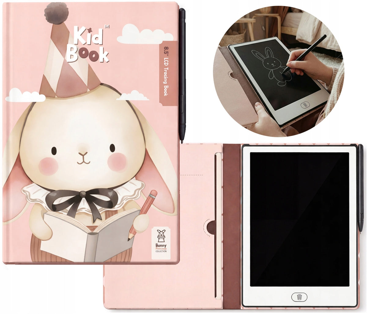 KIDINEX GRAPHICS TABLET FOR LEARNING TO DRAW KIDBOOK +DRAWING +40 TASKS