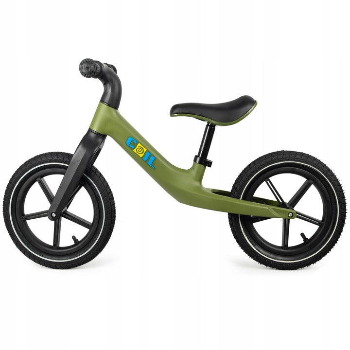 KIDS BALANCE BIKE LIGHTWEIGHT PUMPED WHEELS ADJUSTABLE 12' GREEN Frame other