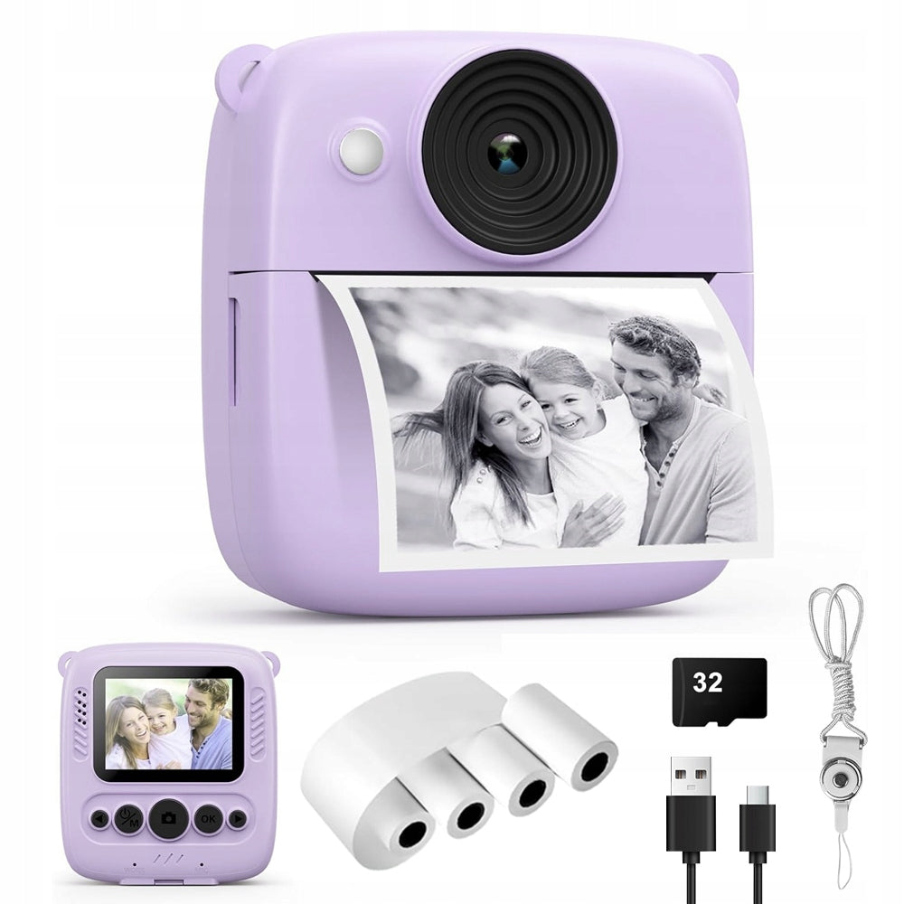 KIDS CAMERA INSTANT CAMERA 48MP 1080P 16X ZOOM 32GB