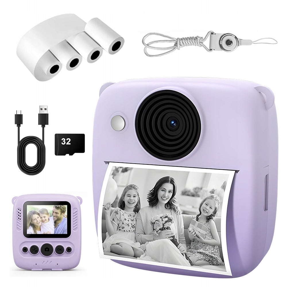KIDS CAMERA INSTANT PRINTER Zoom 16x Screen 2.0"