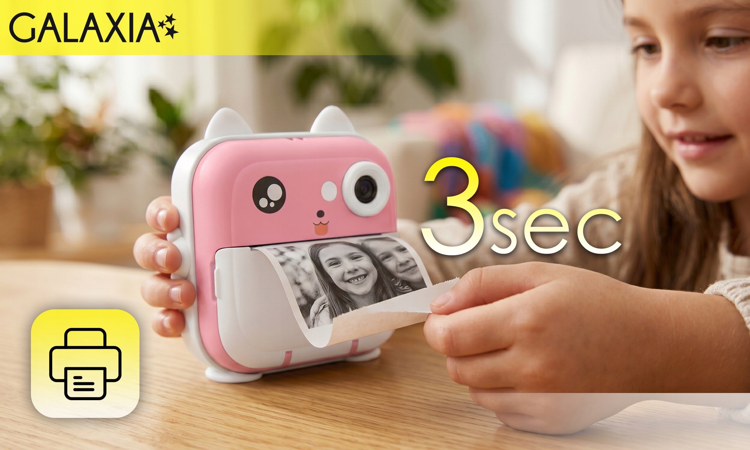 KIDS DIGITAL CAMERA INSTANT PRINTER MINI PRINTER AND 13 ROLLS Packaging status original