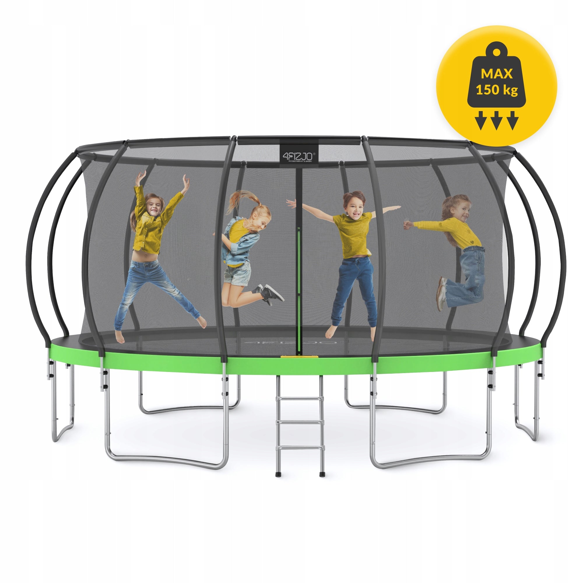 KIDS HOME GARDEN TRAMPOLINE FOR GARDEN WITH MESH LADDER 16 FT Packaging status original