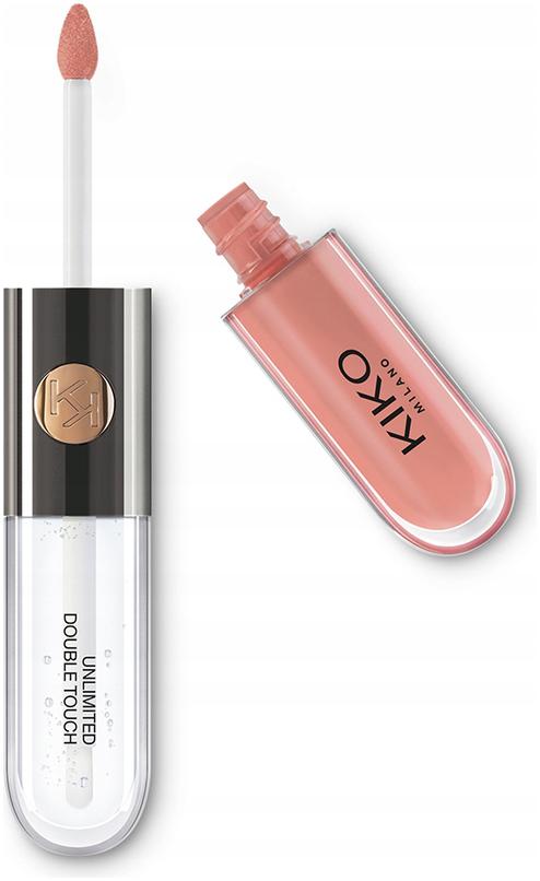 Lippenstift und Lipgloss Kiko Milano Unlimited Double Touch, 102 Satin Rosy Beige, 6 ml 