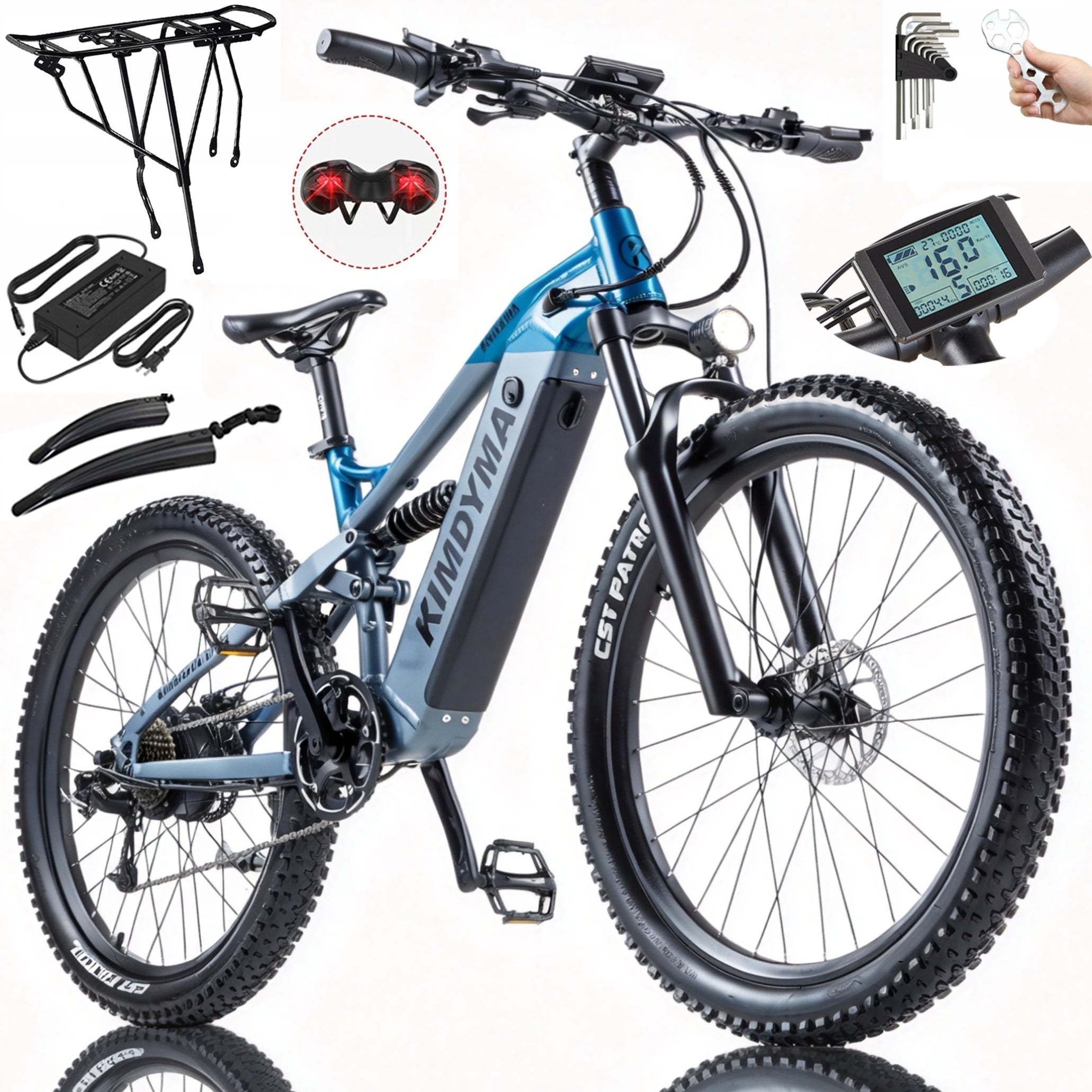 KIMDYMA K01 Electric Bike 250W 25km/h 48v20Ah 120km MTB Oil Brakes