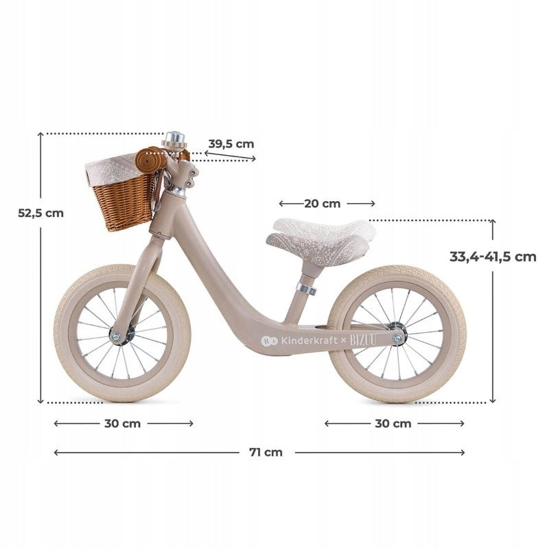 KINDERKRAFT BALANCE BIKE RAPID 2 BIZUU MAGNESIUM LIGHT + BASKET 2+ Model rapid 2
