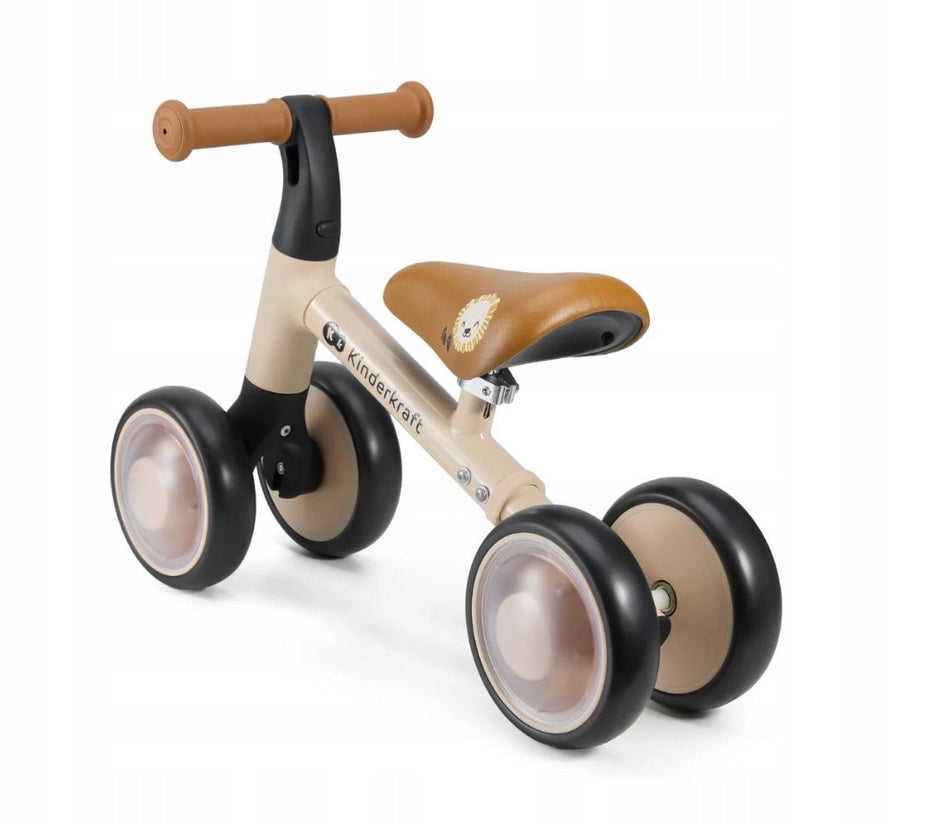 KINDERKRAFT CUTIE FLASH BALANCE BIKE LIGHT RIDER 4WHEELS Color beige