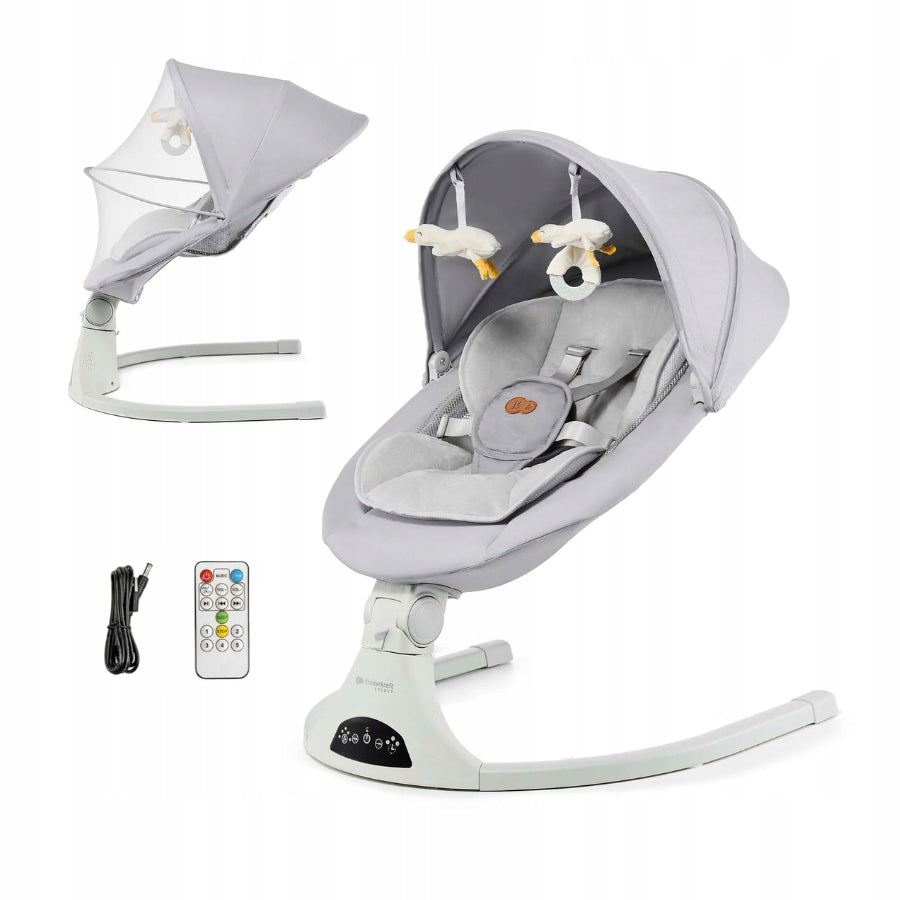 KINDERKRAFT TULSY Swing Automatic Remote Control Bluetooth Control Grey