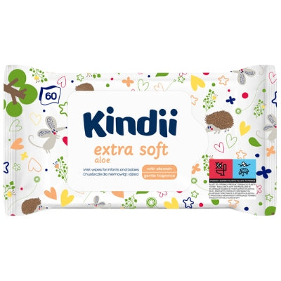 KINDII Extra Soft Wet Wipes 60pcs Brand Kindii