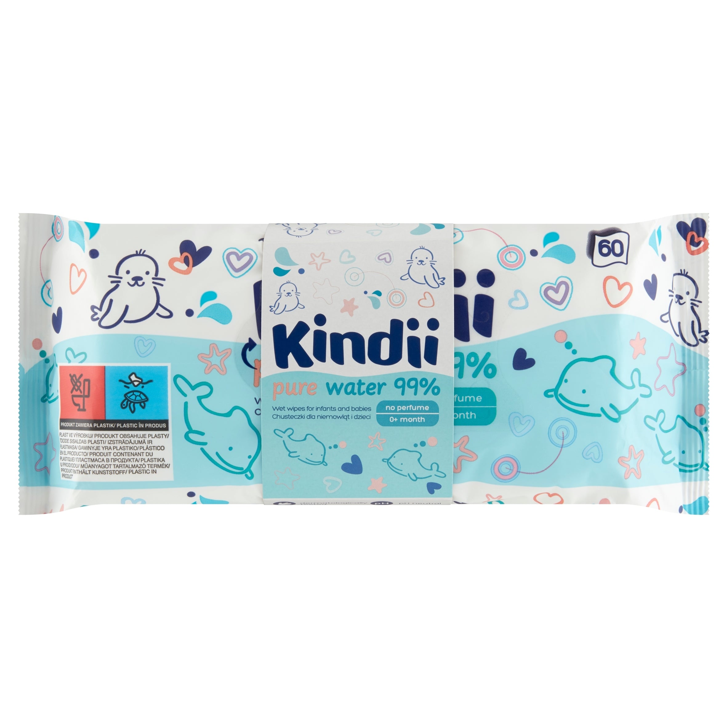KINDII PUREWATER 99% CHUS.D/D 3X60PCS