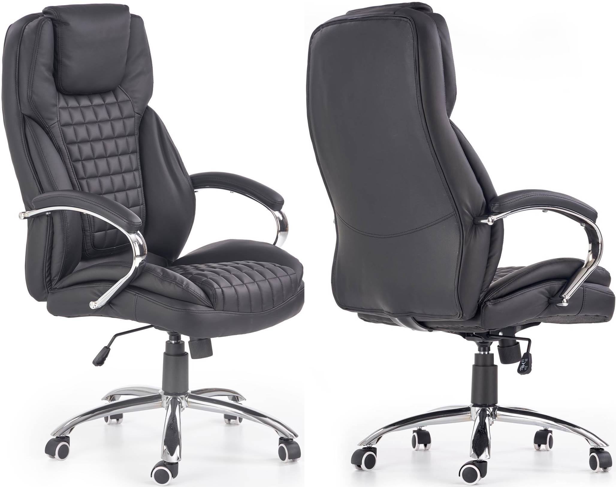 KING Cabinet Chair Black Swivel Office Adjustable Classic