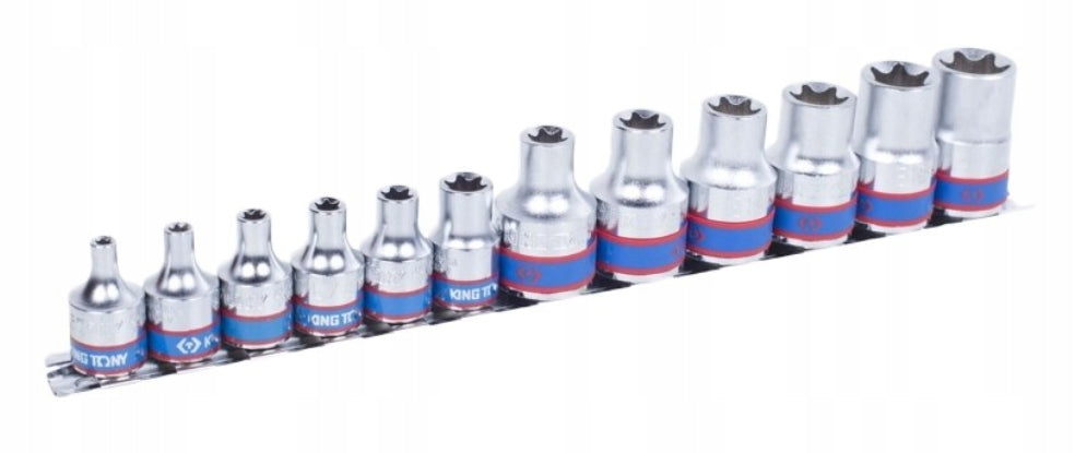 KING TONY CAPS 1/2 3/8 TORX 12PCS SET E4-E20