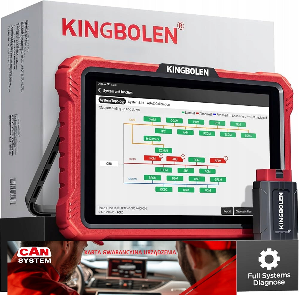 KINGBOLEN K10 PRO diagnostic tester EU/USA 24 msc update Dealer Poland