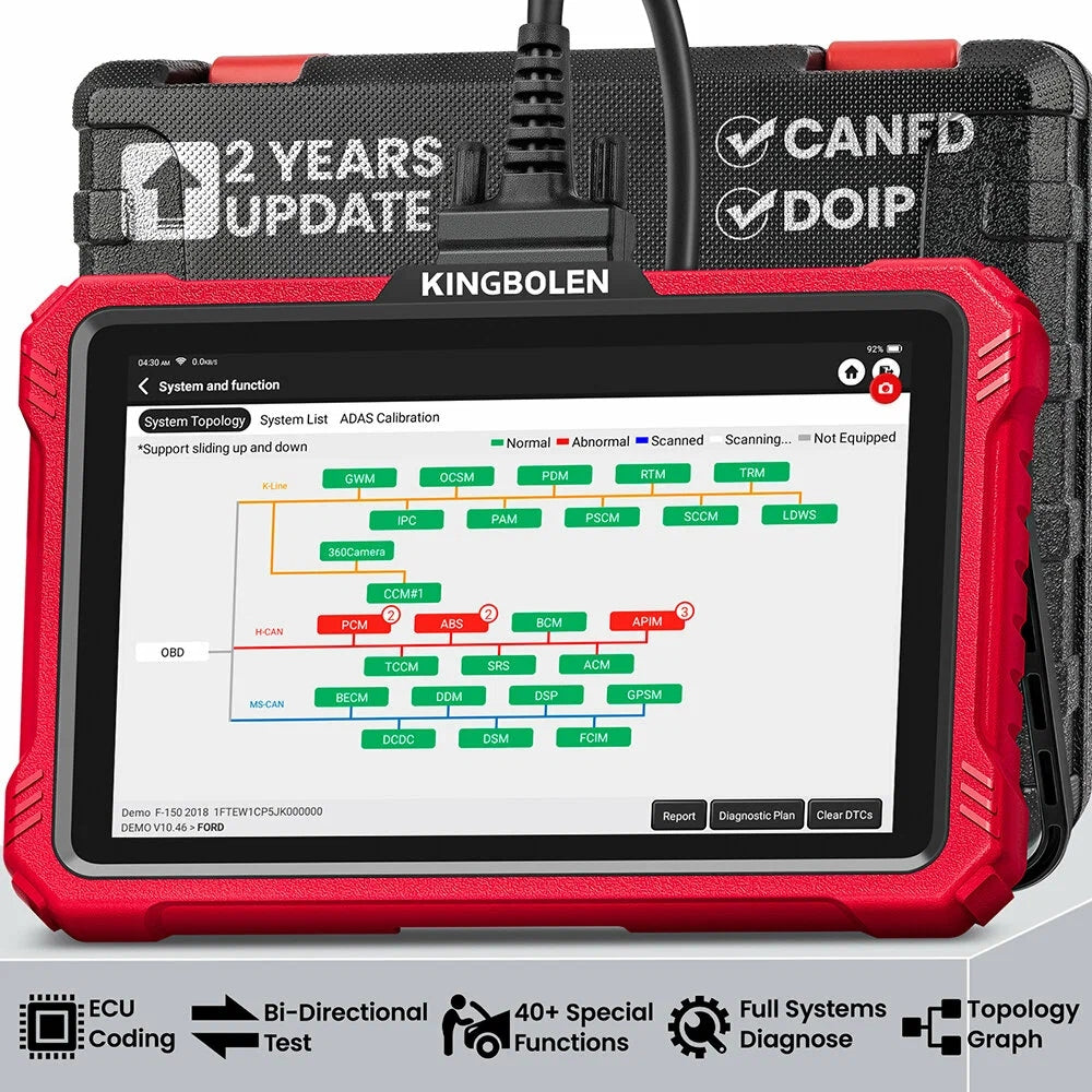 KINGBOLEN K8 ELITE DIAGNOSTIC TESTER for life update FULL j.Polish Manufacturer code INTERFEJS SKANER KOMPUTER OBD2 PROFESJONALNY
