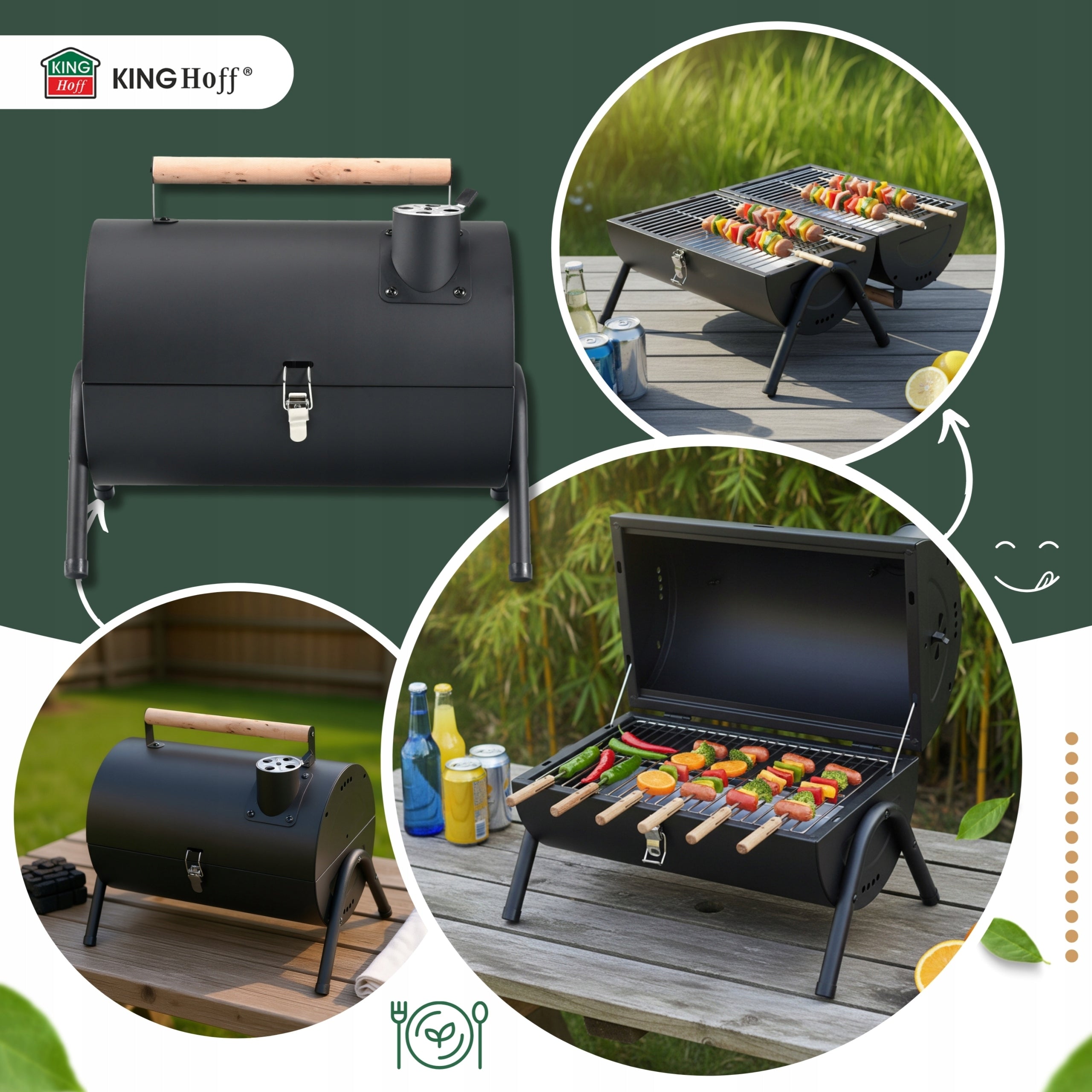 KINGHOFF KH-2032 Portable BBQ Garden Hiking Grill Manufacturer KING Hoff KING Hoff