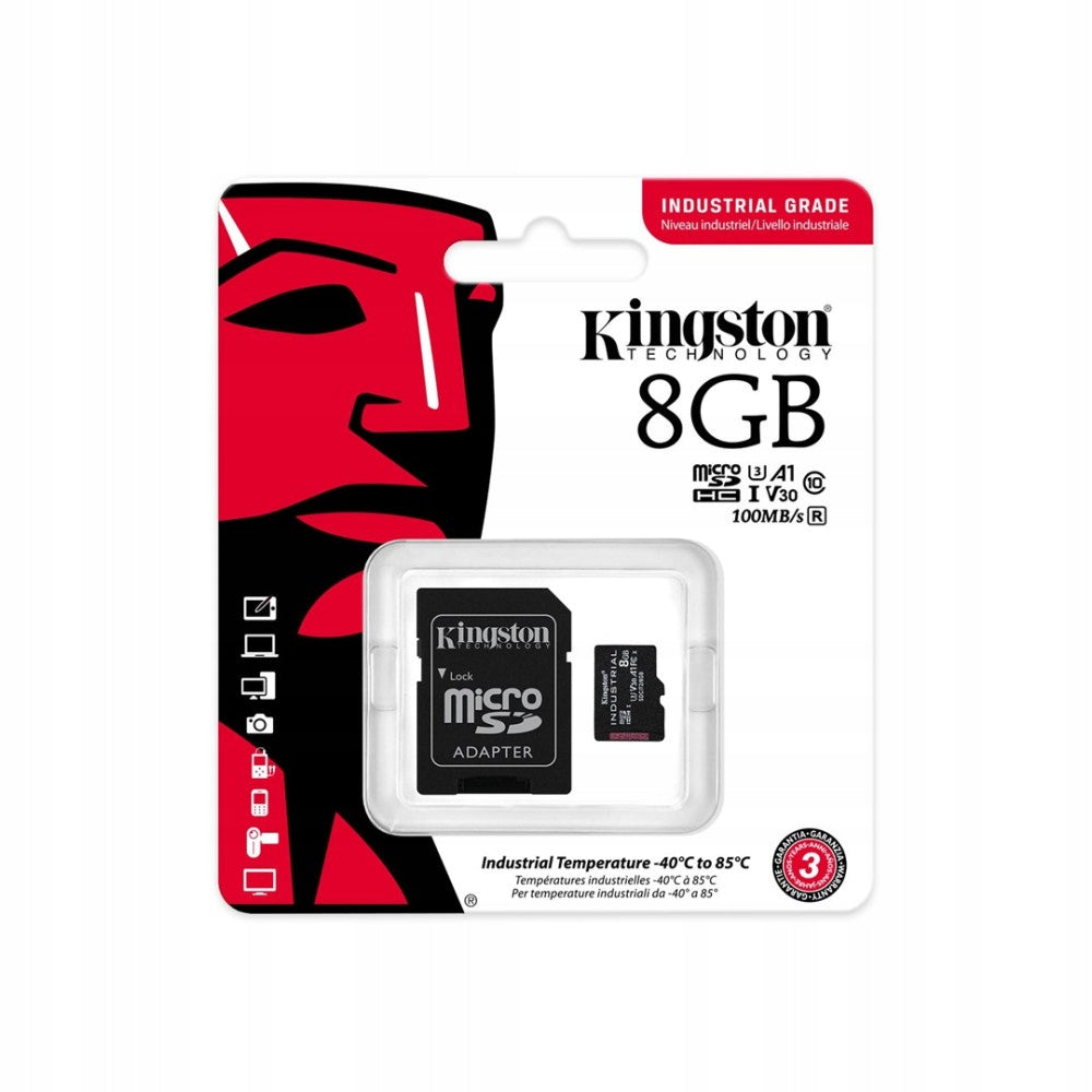 KINGSTON microSDHC Industrial 8GB SDCIT2/8GB Card capacity 8 GB