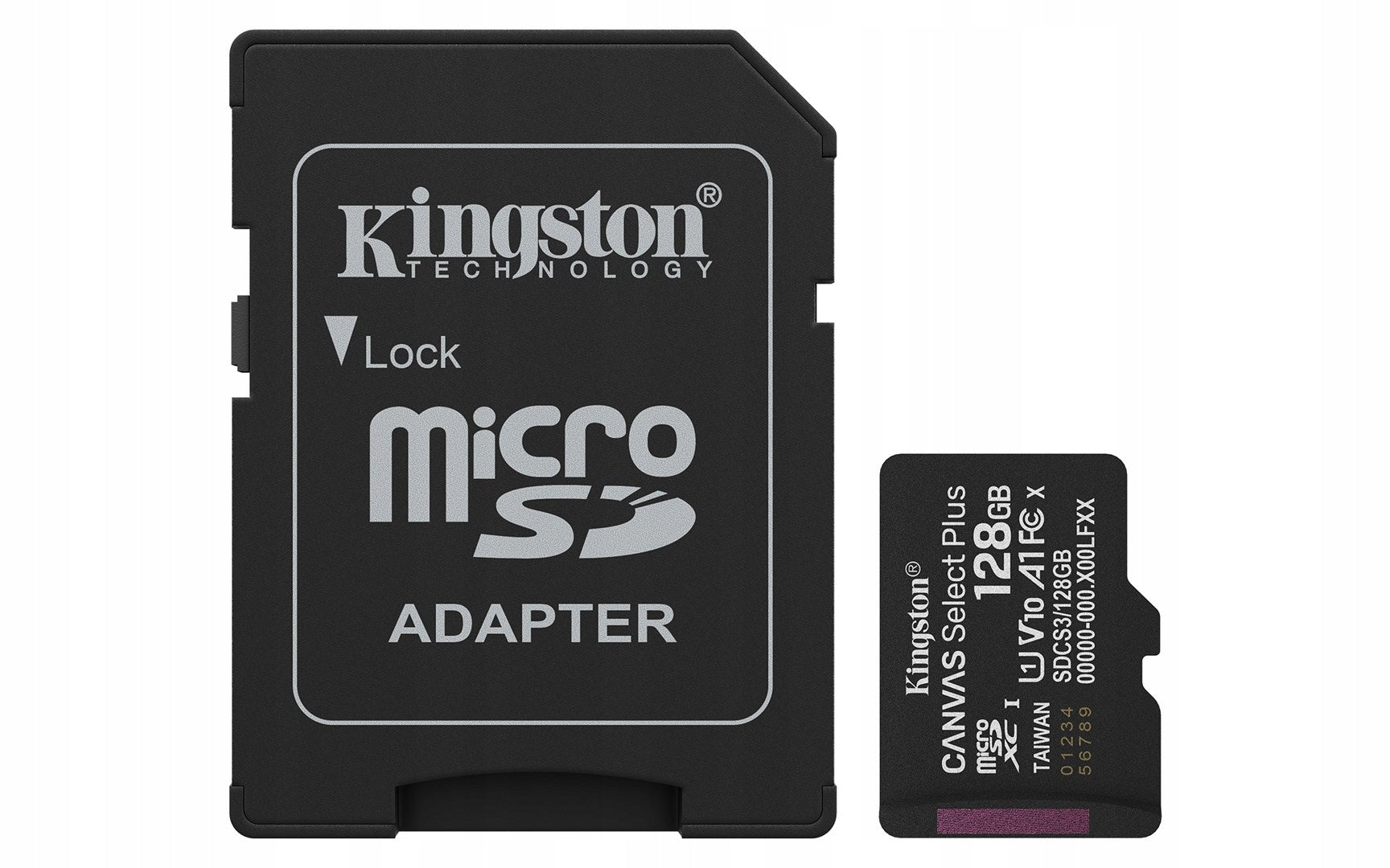 KINGSTON microSDXC 128GB Canvas Select Plus 3 ADP