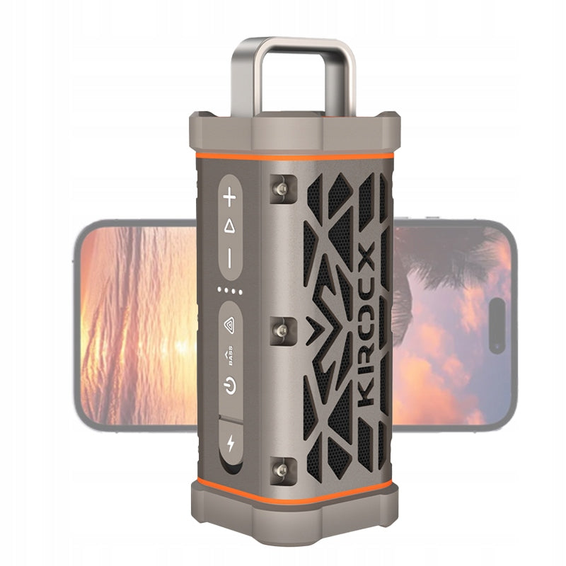 KIROCX TRAVOR Bluetooth Speaker Beige Aluminum 1.4kg IP68 Magnetic