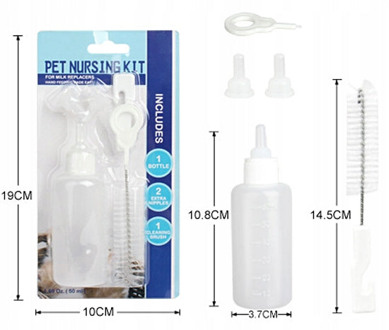 KIT FOR FEEDING PUPPIES KITTENS SMALL ANIMALS BOTTLE PACIFIERS ZK7 Material silicone