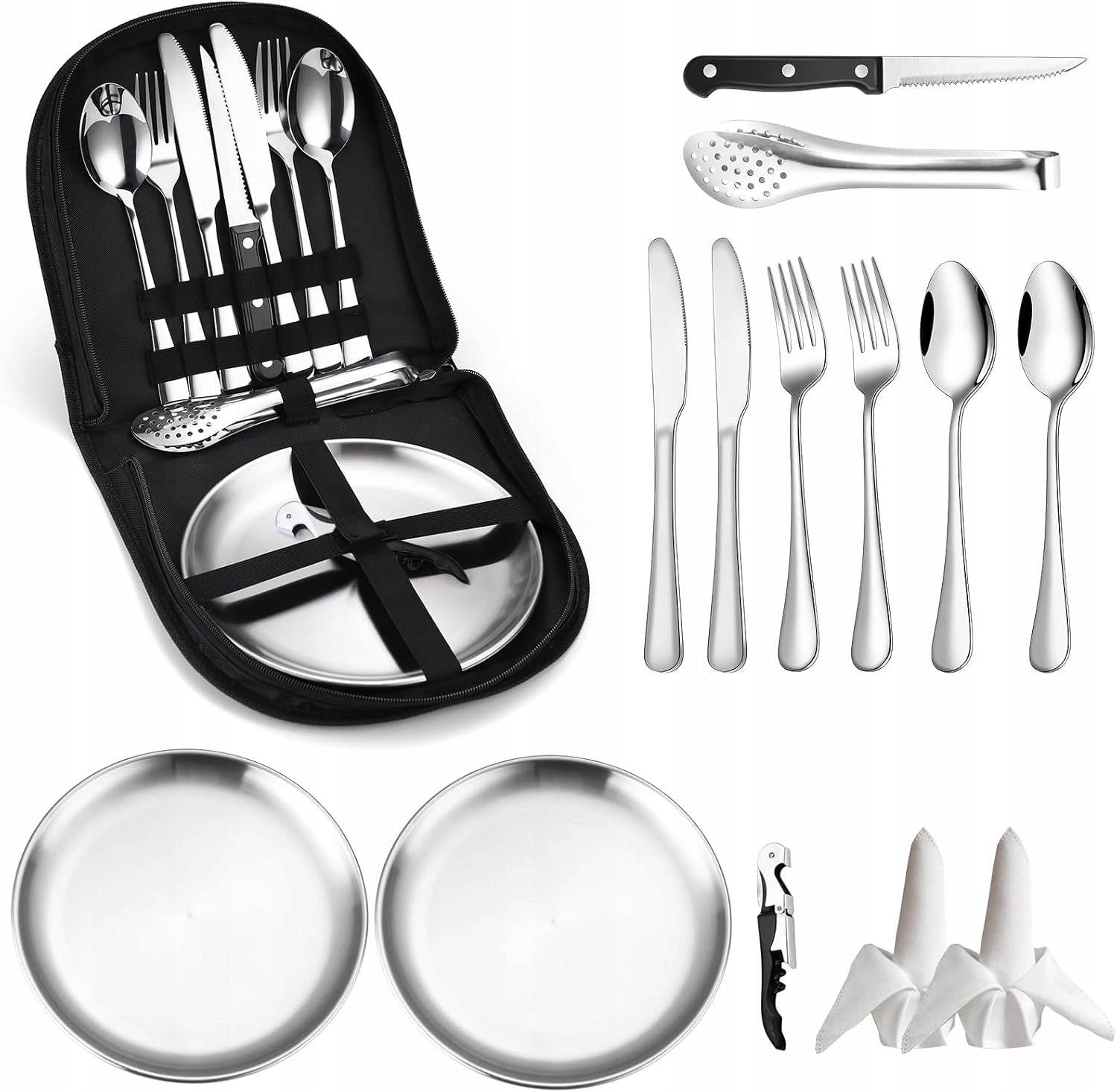 KITCHEN CAMPING UTENSILS ESSENTIAL TRAVEL SET PORTABLE