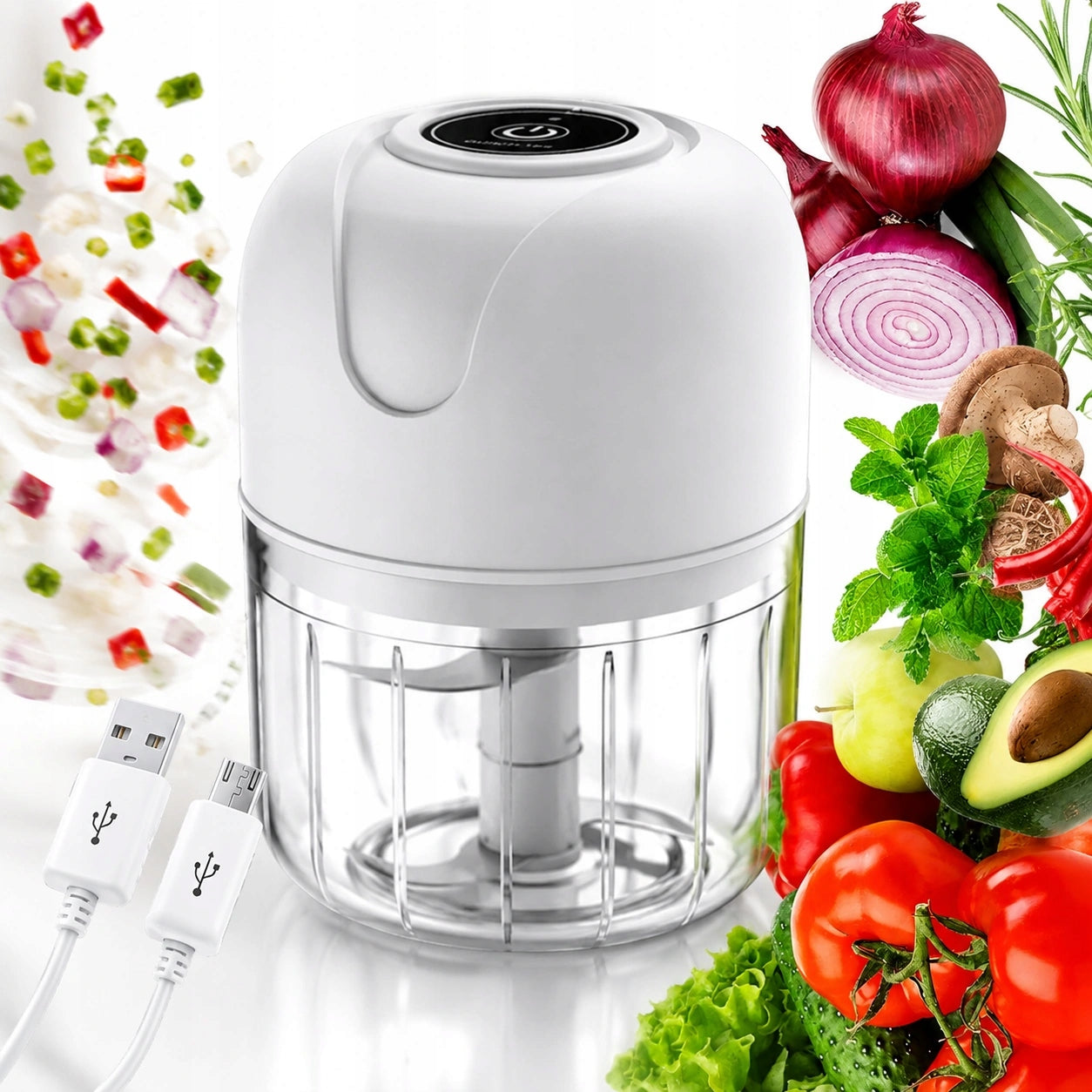 KITCHEN ELECTRIC BLENDRE CHOPPER VEGETABLE SHREDDER GARLIC ONION