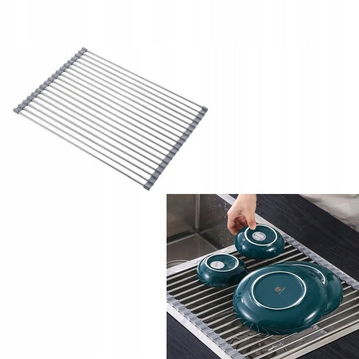 KITCHEN MAT RETRACTABLE DISH DRAINER SINK DRYER SINK