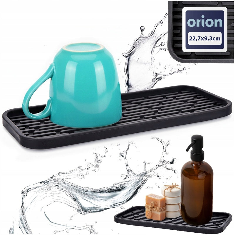 KITCHEN MAT SILICONE DRYING STAND COUNTERTOP DRAINER SINK 23x9,5