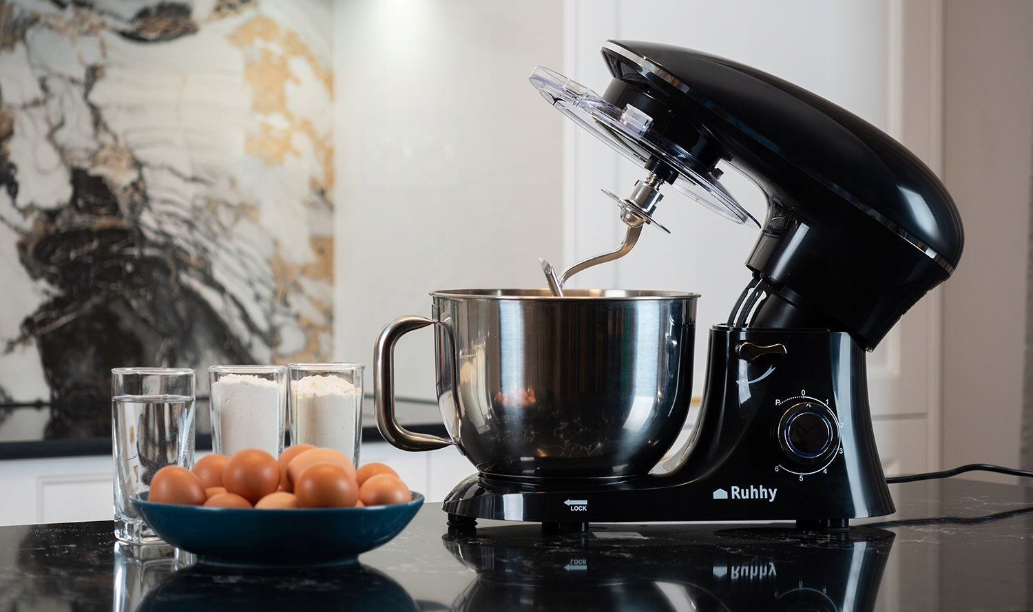 KITCHEN MIXER BLACK PLANETARY ROBOT 2200W EAN (GTIN) 5906233110507