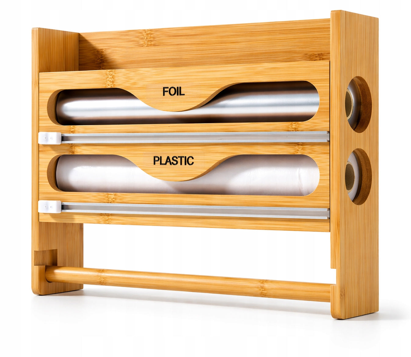 KITCHEN ORGANIZER 4in1 Bamboo TOWEL HOLDER FOIL SPICE Shelf Manufacturer code 7770