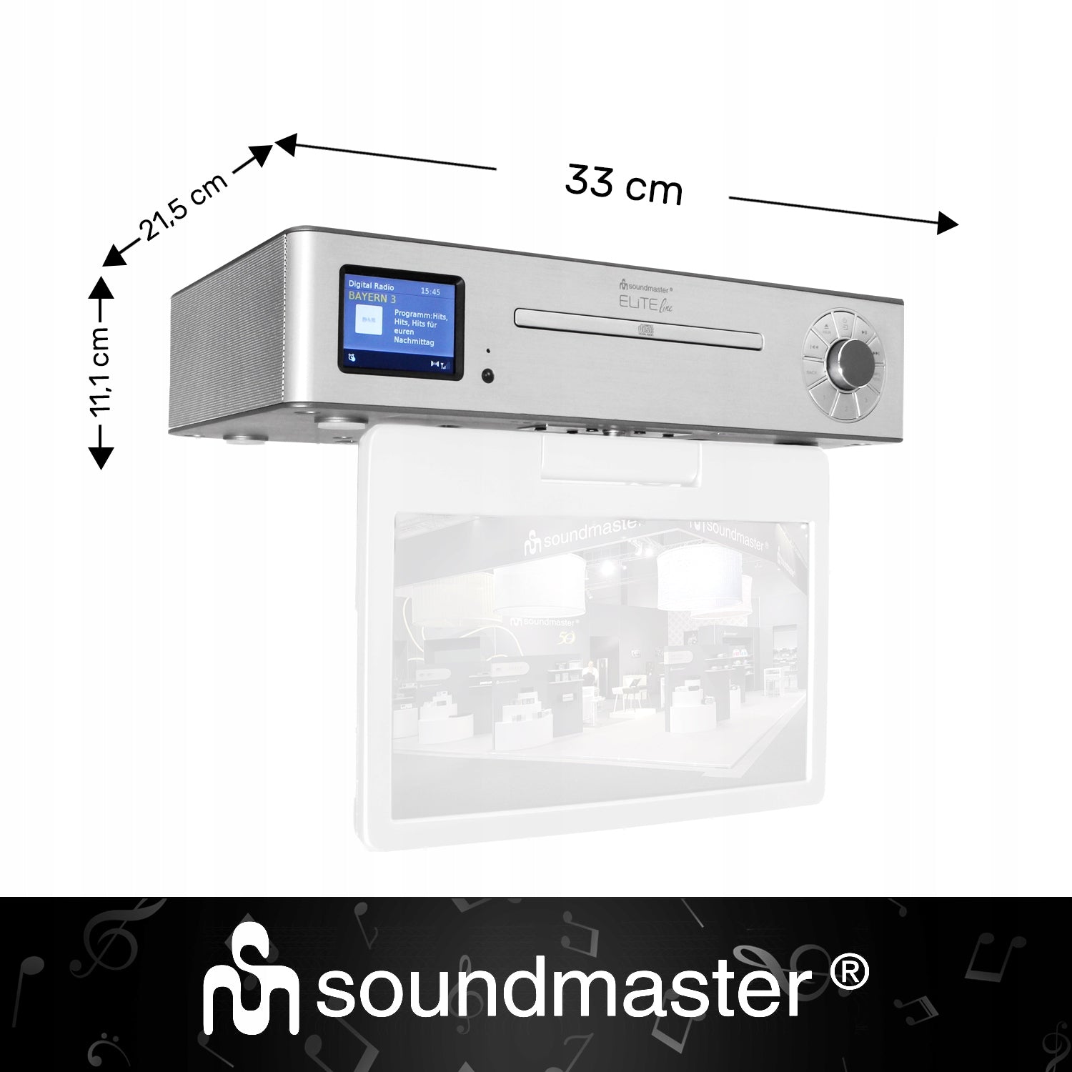 KITCHEN RADIO CD SOUNDMASTER UNDER CABINET LCD SCREEN DAB+/FM BLUETOOTH USB Packaging status original