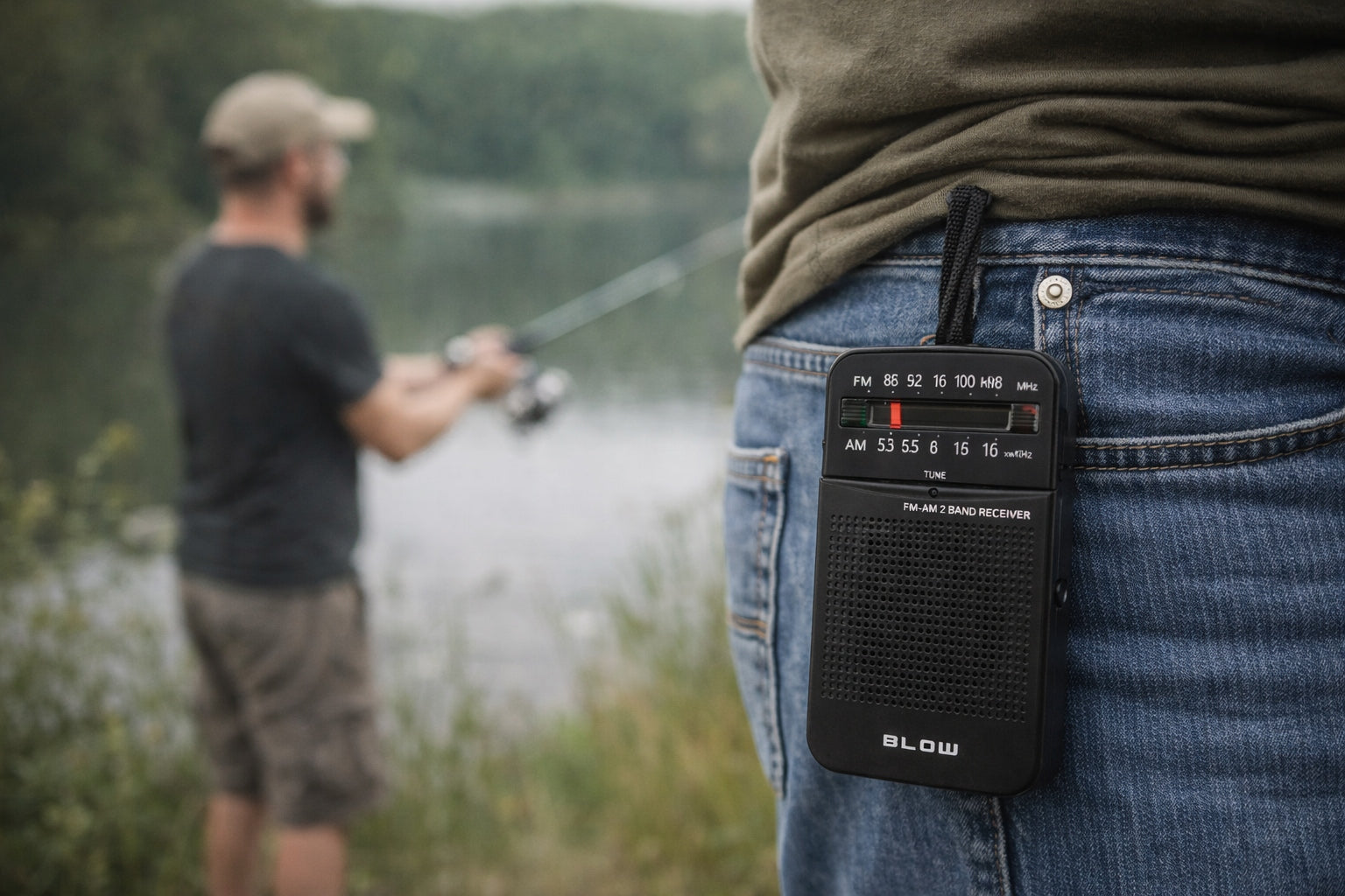 KITCHEN RADIO PORTABLE MINI FM BATTERY OPERATED JACK ANTENNA PENDANT Manufacturer code 77-560#