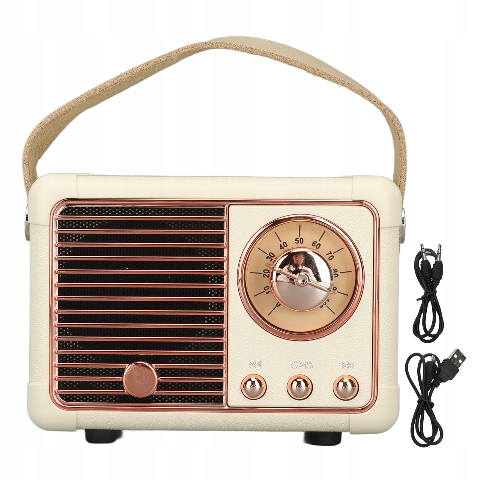 KITCHEN RADIO RETRO MOBILE BLUETOOTH VINTAGE PORTABLE WHITE