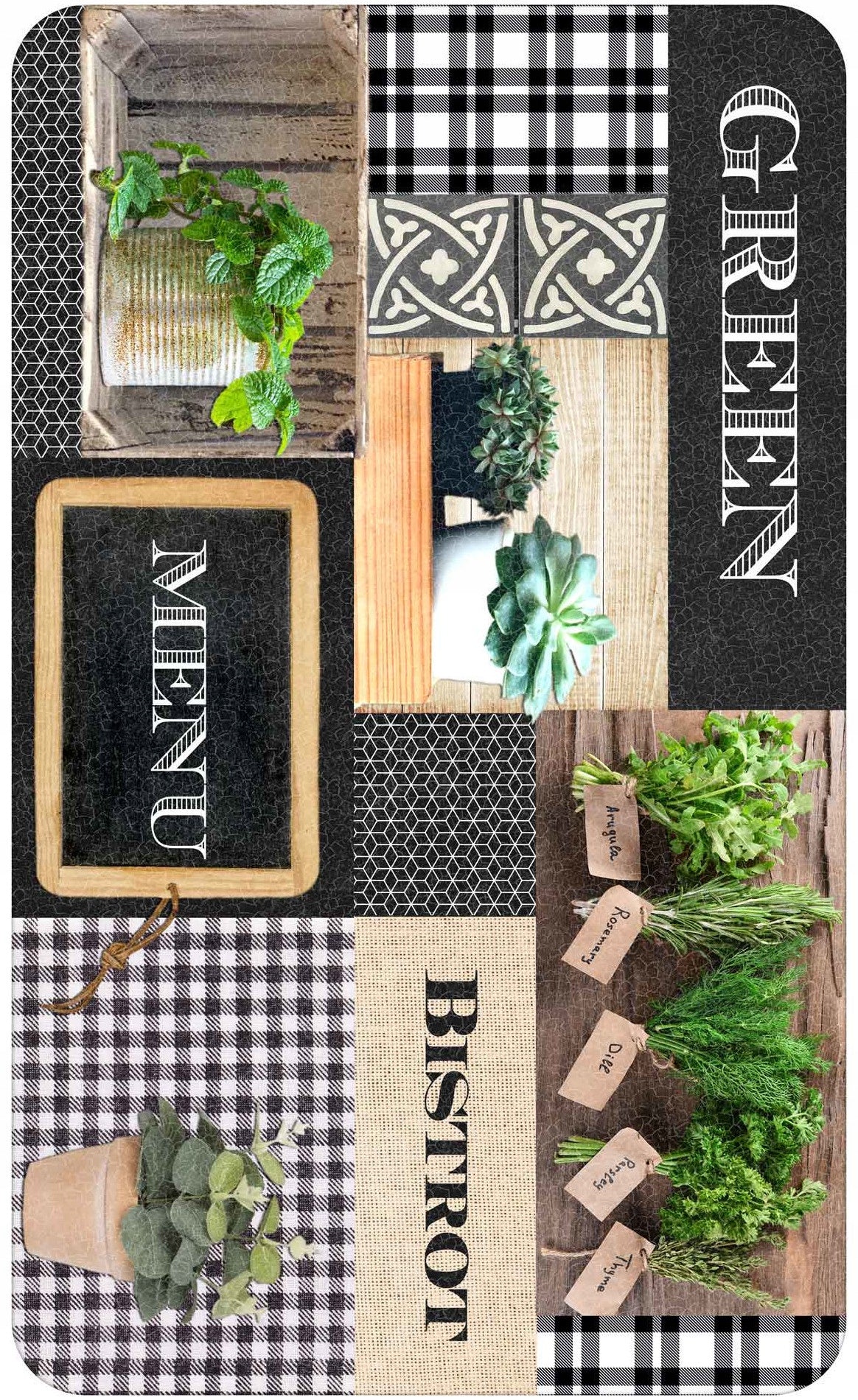 KITCHEN RUG NON-SLIP CARPET FOAM MAT FOR KITCHEN GREEN BISTROT EAN (GTIN) 3574387410402