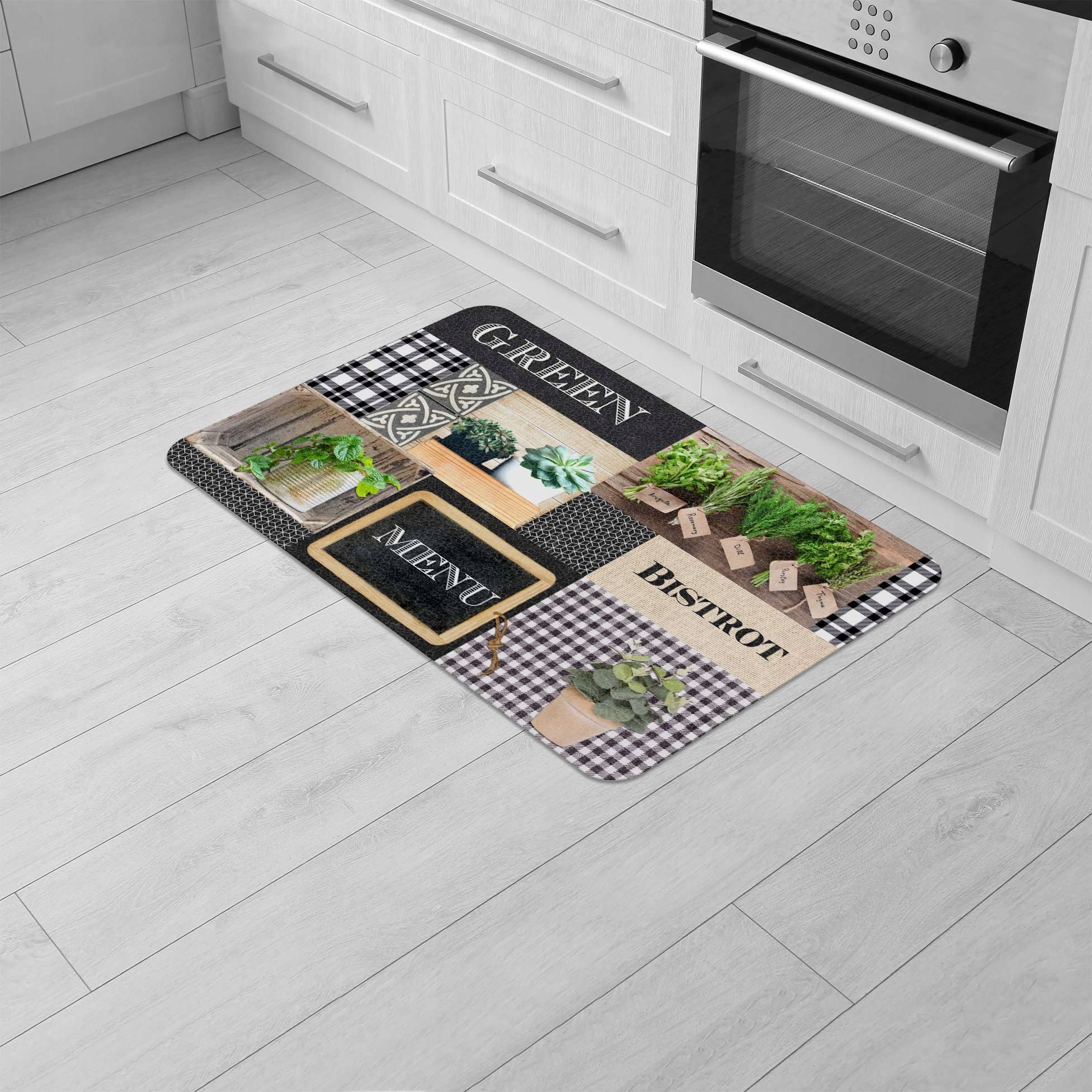 KITCHEN RUG NON-SLIP CARPET FOAM MAT FOR KITCHEN GREEN BISTROT Manufacturer code Dywanik mata kuchenna
