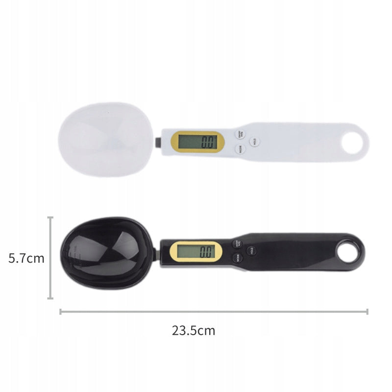 KITCHEN SCALE ELECTRONIC SPOON WITH MEASURING CUP LCD 500G BLACK MONTESSA Functions automatic shutdown tare weight